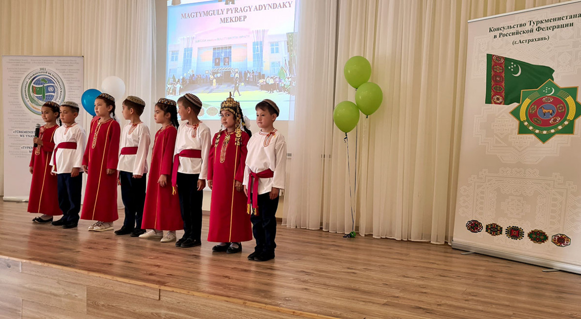 Magtumguly Fragi School in Astrakhan Region, Russian Federation celebrates its three-year birthday