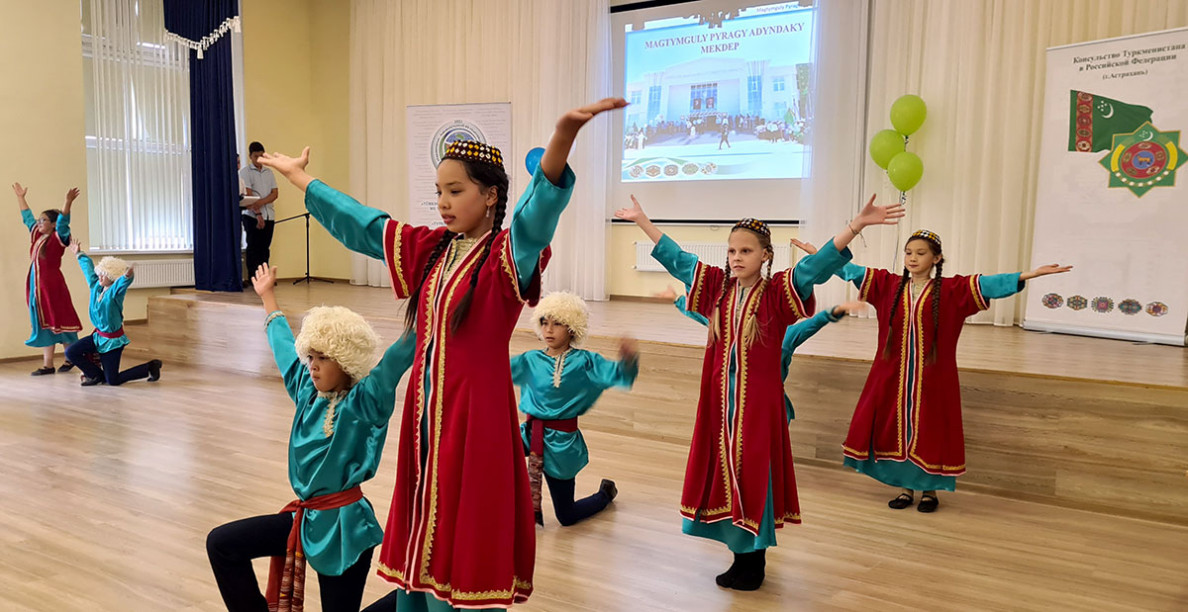Magtumguly Fragi School in Astrakhan Region, Russian Federation celebrates its three-year birthday