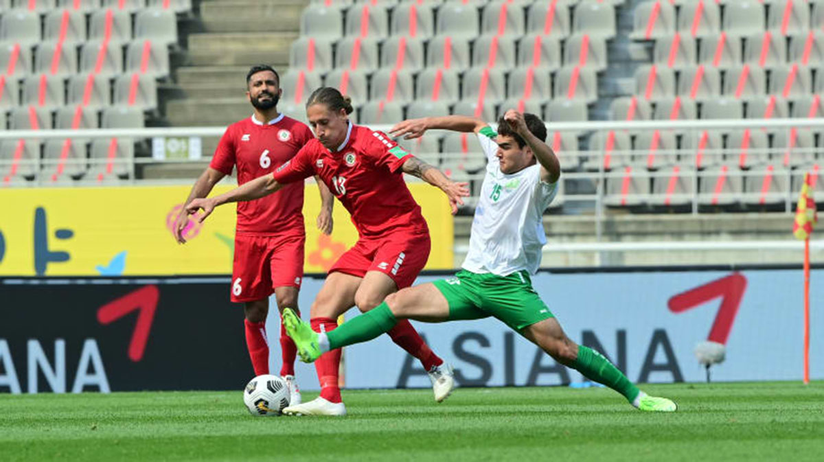Туркменские футболисты одержали волевую победу над командой Ливана в отборочном матче ЧМ-2022