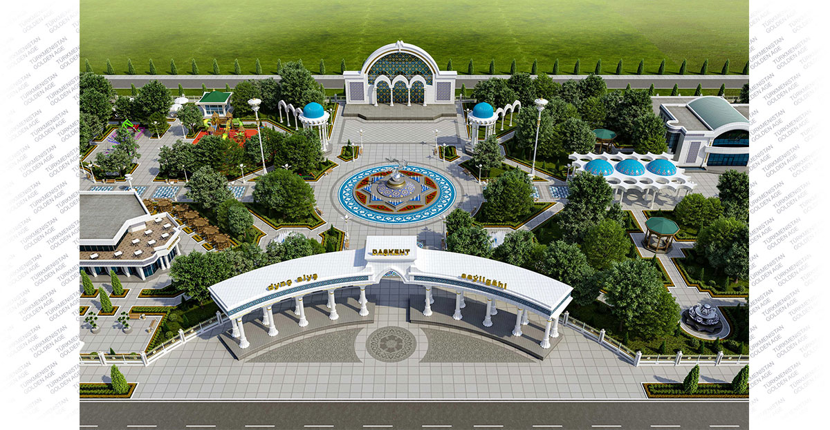 The Park of Culture and Rest "Tashkent" is being built on Makhtumkuli Avenue