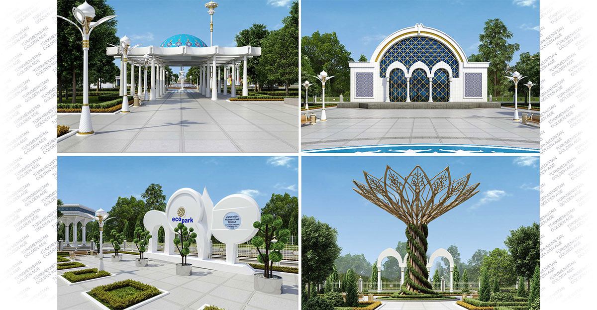 The Park of Culture and Rest "Tashkent" is being built on Makhtumkuli Avenue