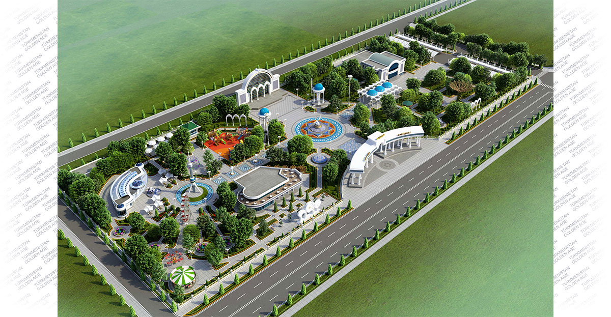 The Park of Culture and Rest "Tashkent" is being built on Makhtumkuli Avenue