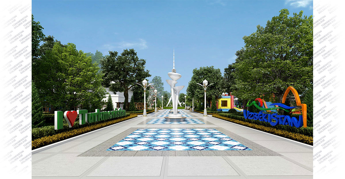 The Park of Culture and Rest "Tashkent" is being built on Makhtumkuli Avenue