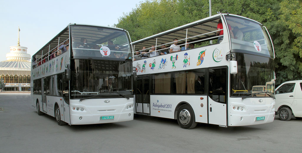 Tourist tour around Ashgabat for the guests of 2017 Asian Games is tested
