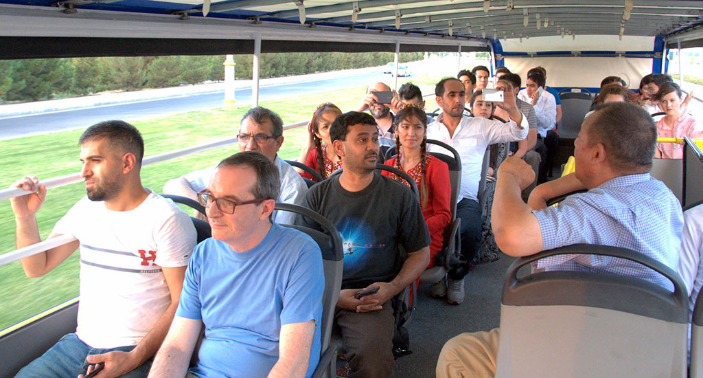 Tourist tour around Ashgabat for the guests of 2017 Asian Games is tested