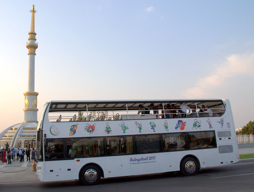 Tourist tour around Ashgabat for the guests of 2017 Asian Games is tested