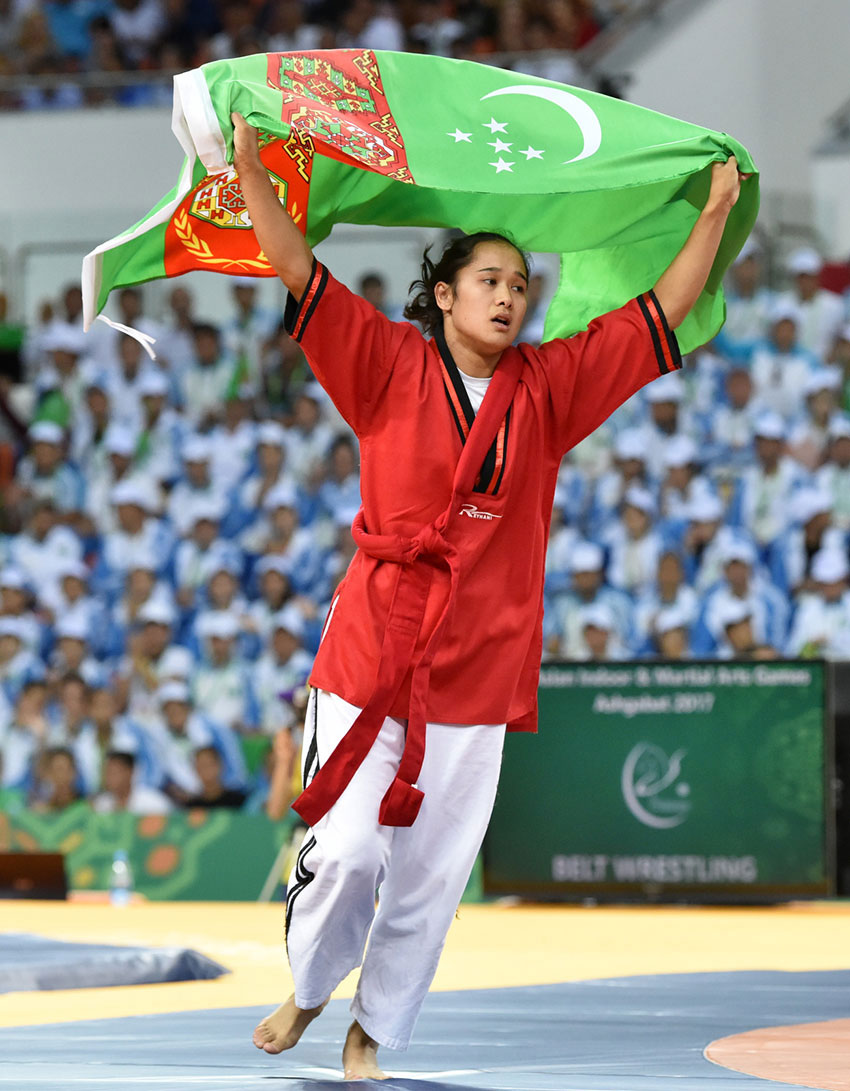 Turkmenistan National team is leading in total medal count at the V Asian Games