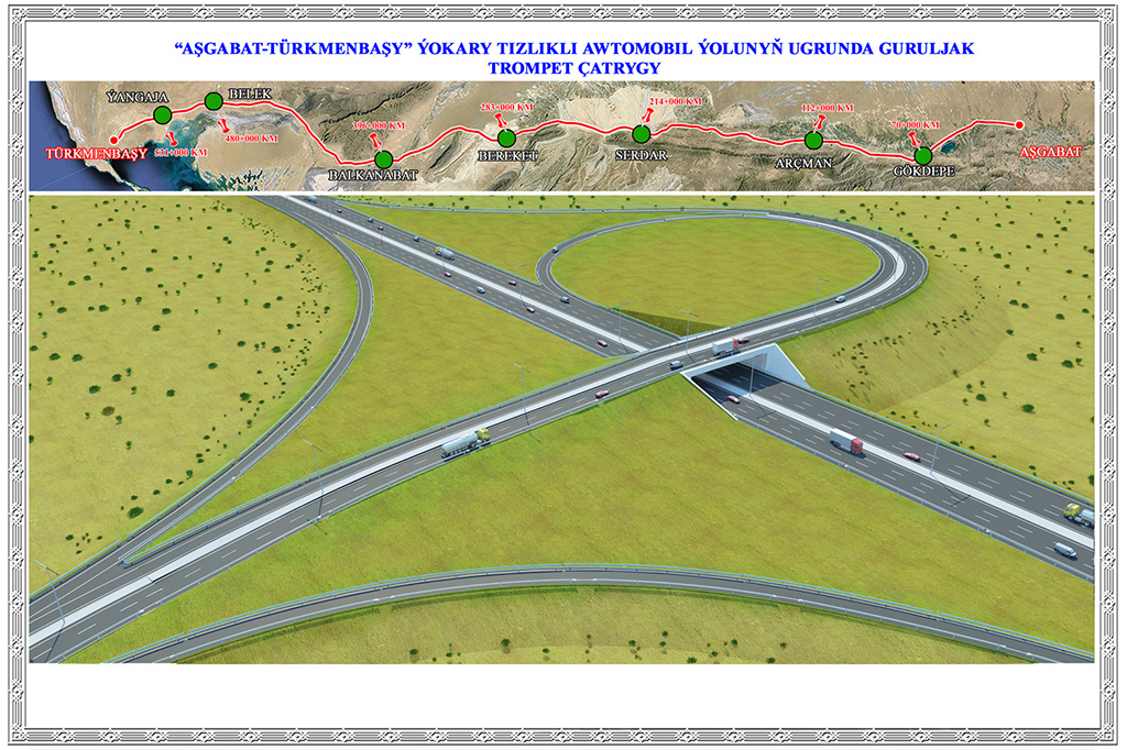 First autobahn Ashgabat – Turkmenbashy to open in September 2020