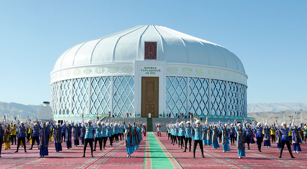 The White Yurt (house) Building is opened in Ahal Velayat 