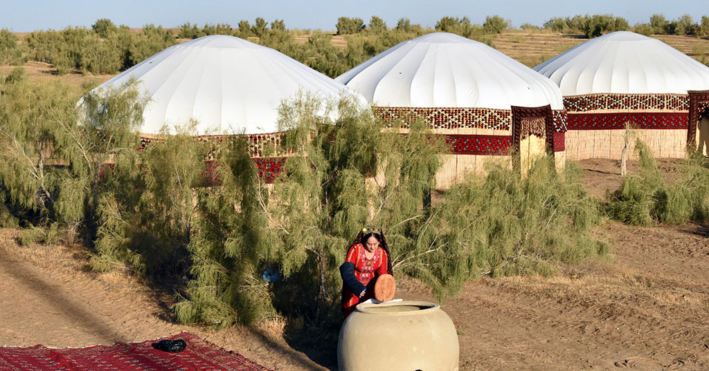 The White Yurt (house) Building is opened in Ahal Velayat 