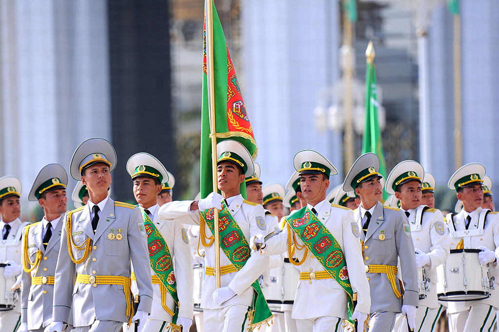 Festive parade on occasion of the Independence Day in Ashgabat 