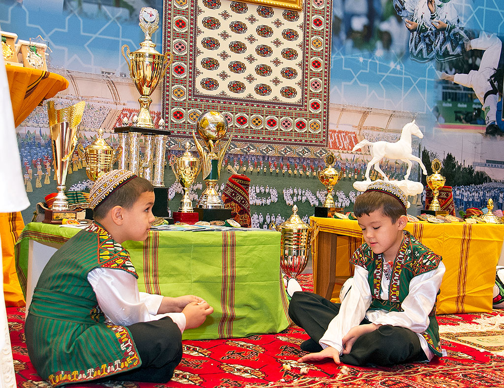 The aspects of international cooperation in educational and sport spheres are discussed in Ashgabat