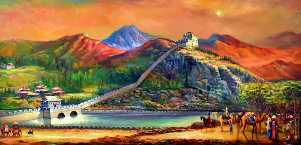 Живописные сюжеты из истории Великого Шёлкового пути 