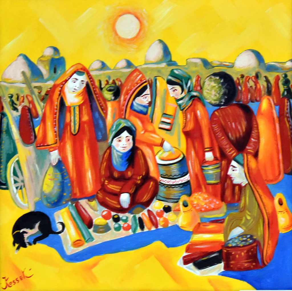 Живописные сюжеты из истории Великого Шёлкового пути 