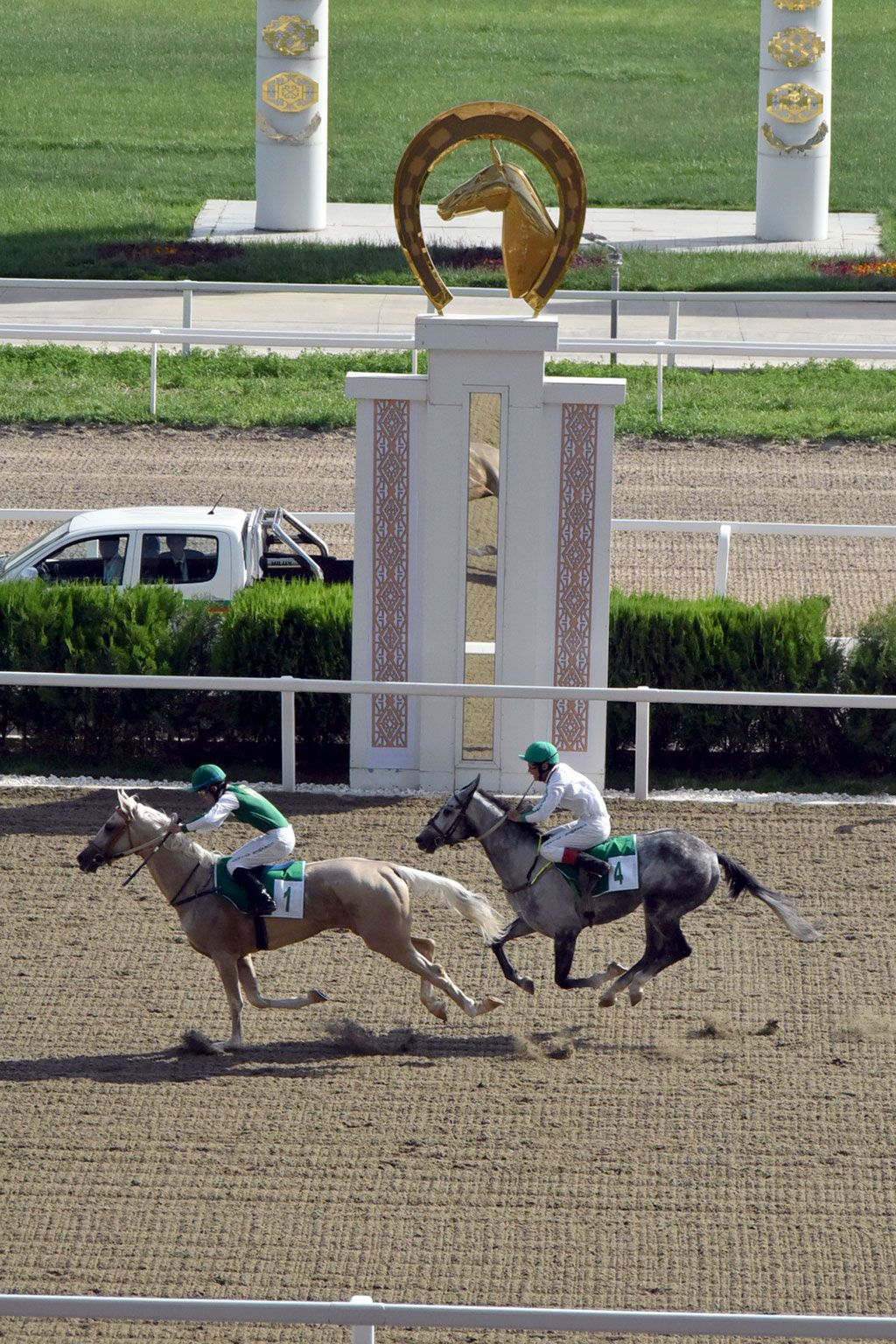 Award ceremony of the winners of races, marathon and show jumping competitions takes place