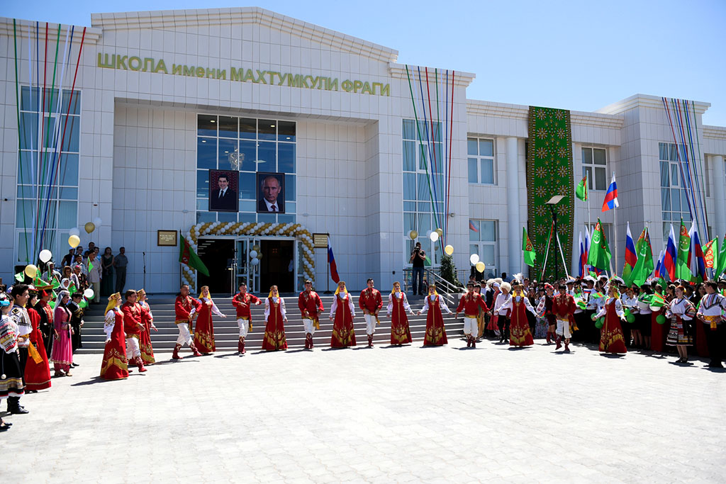 Magtymguly Fragi School opened in the Astrakhan region, the Russian Federation 