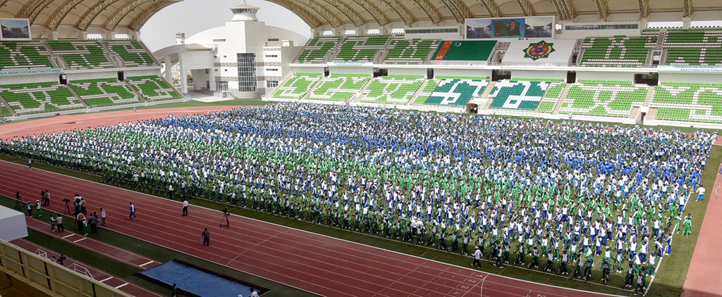 Mass Cycling Training at Ashgabat Stadium Enters Guinness Book of Records 