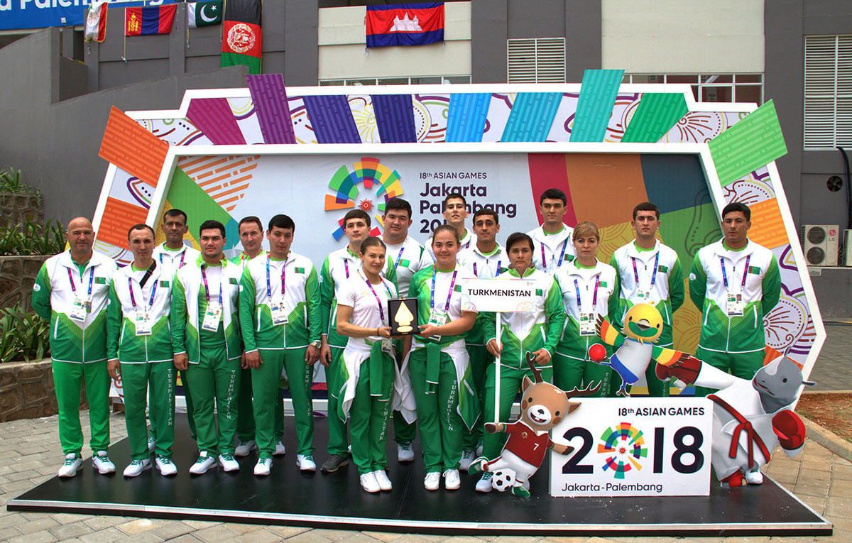 Flag of Turkmenistan Raised in Athletes’ Village in Jakarta