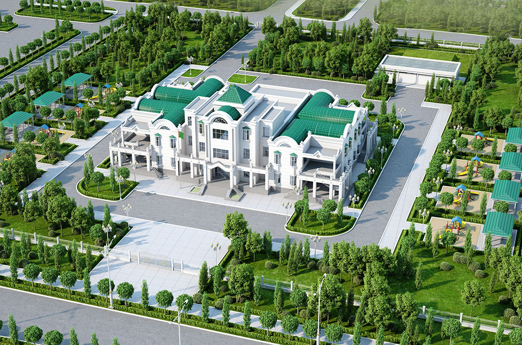 The President of Turkmenistan inspects the realization of Ashgabat urban construction programme 