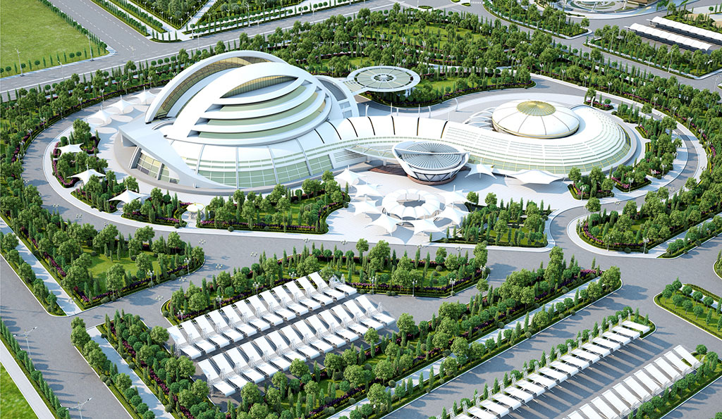 The President of Turkmenistan inspects the realization of Ashgabat urban construction programme 