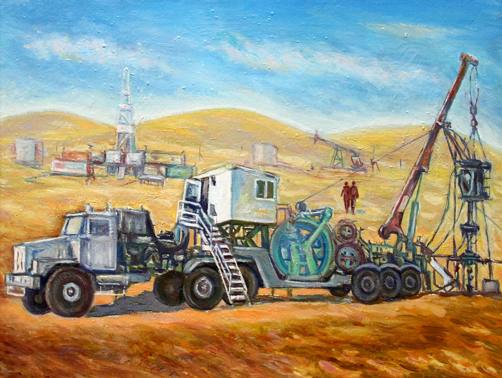 Painter Polat Annamuradov presents a number of industrial landscapes