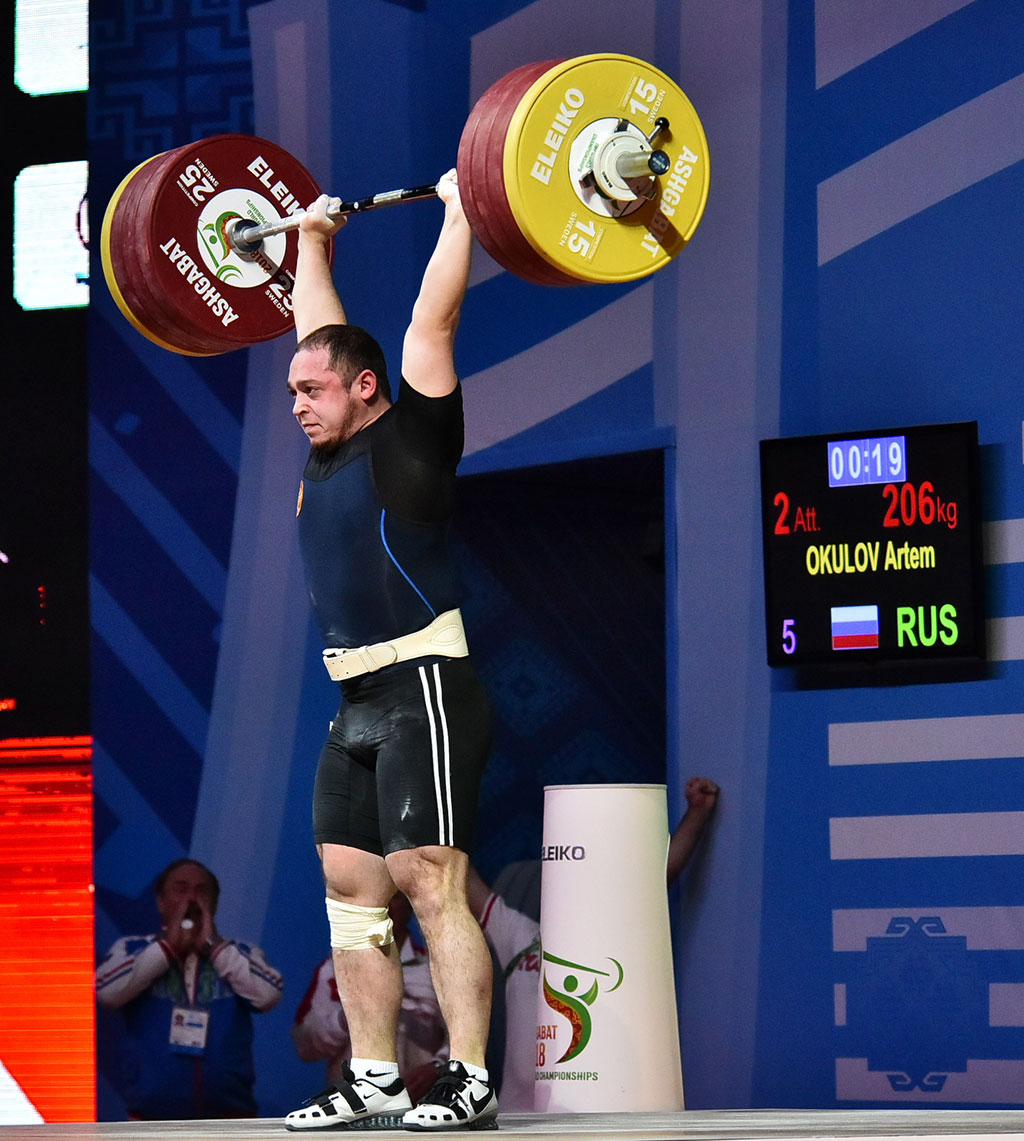 Artem Okulov is the winner of two gold medals of weightlifting tournament 