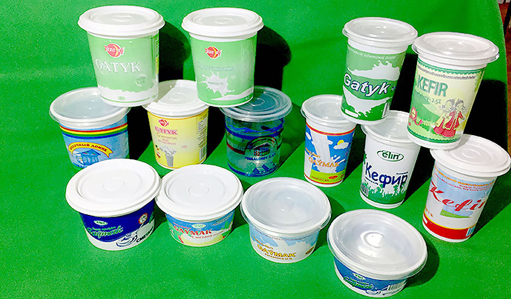 Plastic packaging and dishes made from Turkmen polypropylene 