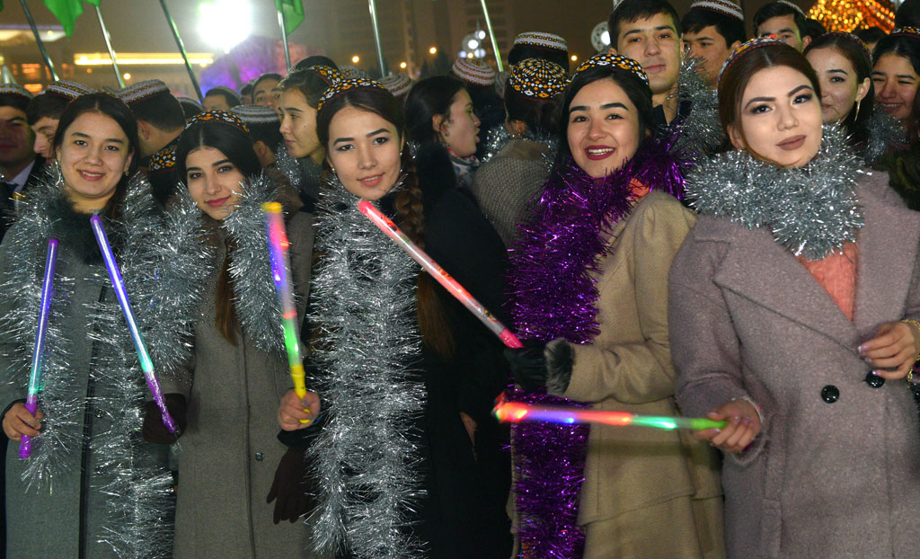 The square of Älem Cultural and Entertainment Centre is the spot of New Year celebrations 