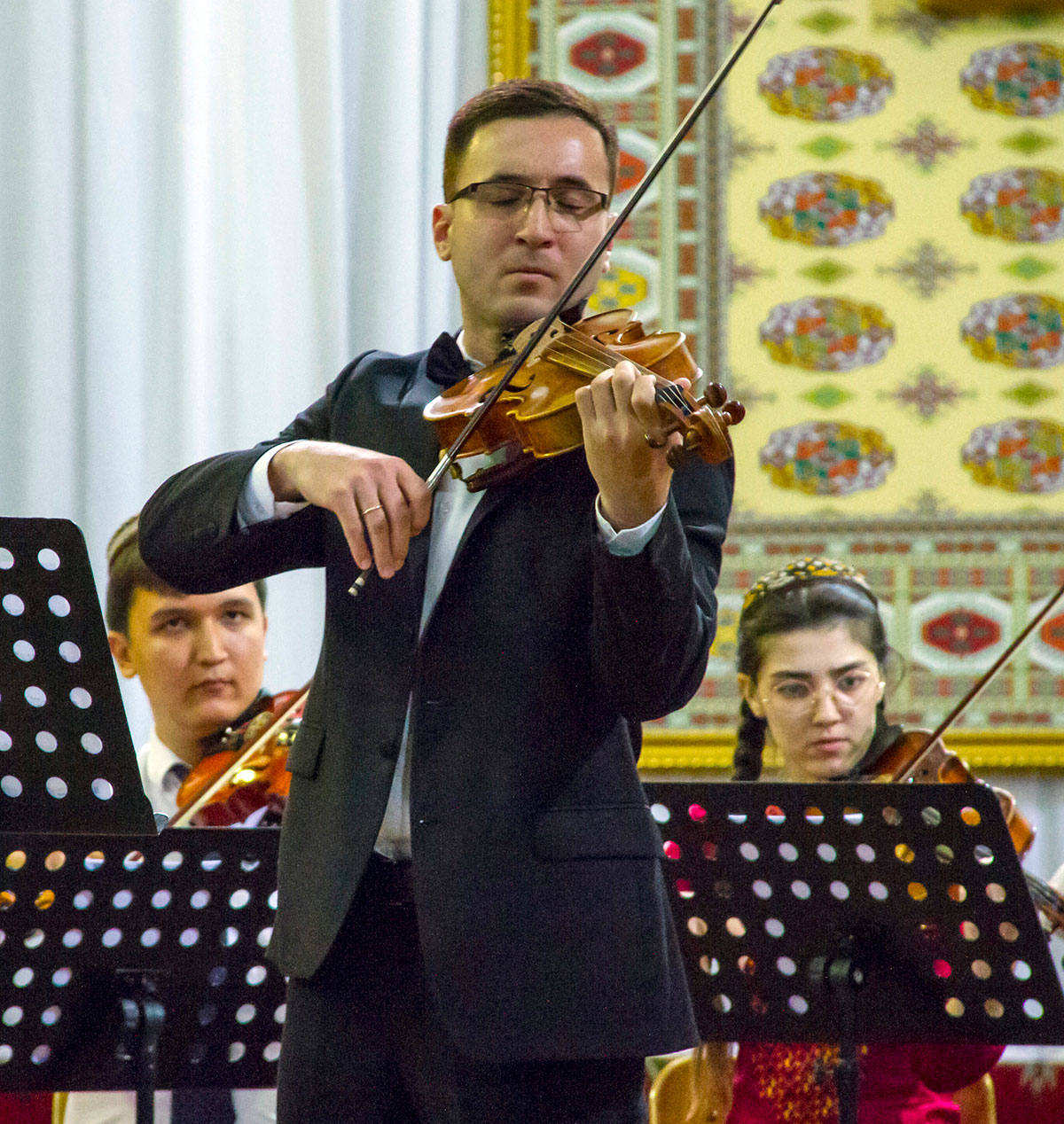 Konserwatorýanyň Uly zalynda saz barokkosy eýýamynyň ussatlarynyň eserleri ýerine ýetirildi