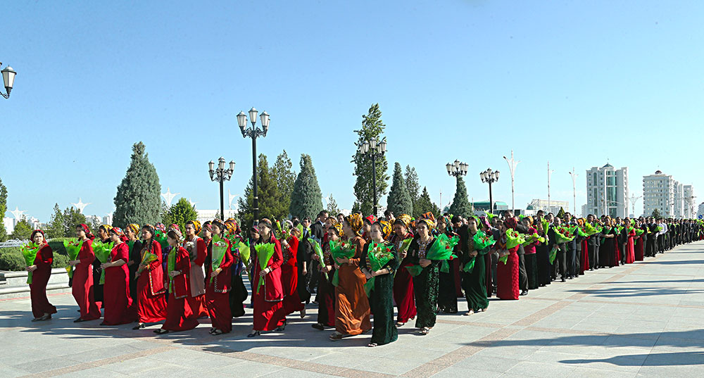 Events of occasion of the Day of Constitution and State Flag take place with the participation of Turkmen leader 