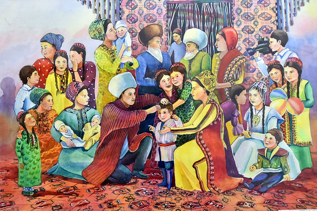 Bäşim Nuraly adyndaky çeperçilik mekdebiniň uçurymlarynyň işleriniň sergisi açyldy