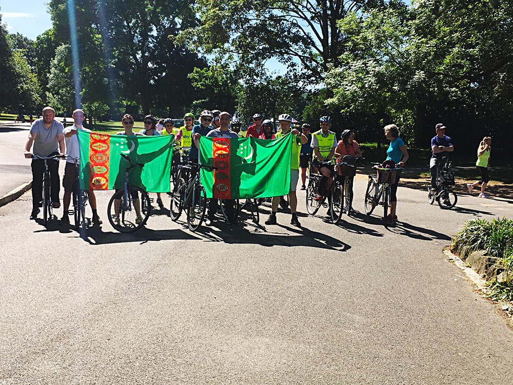 The Embassy of Turkmenistan in London organizes bike rides 