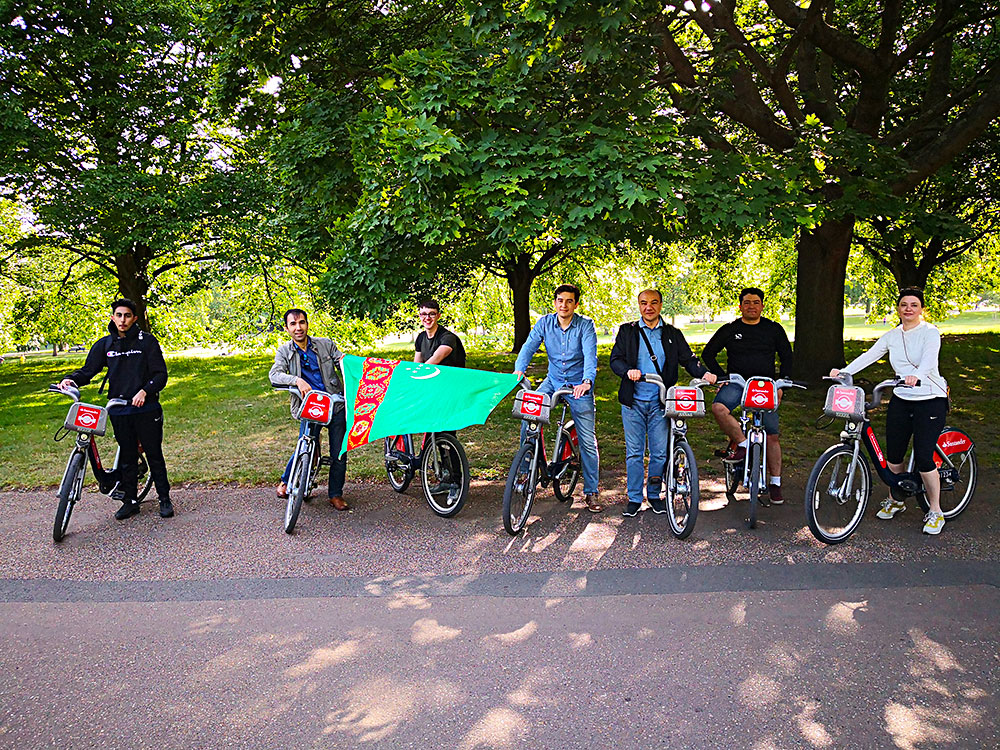 The Embassy of Turkmenistan in London organizes bike rides 