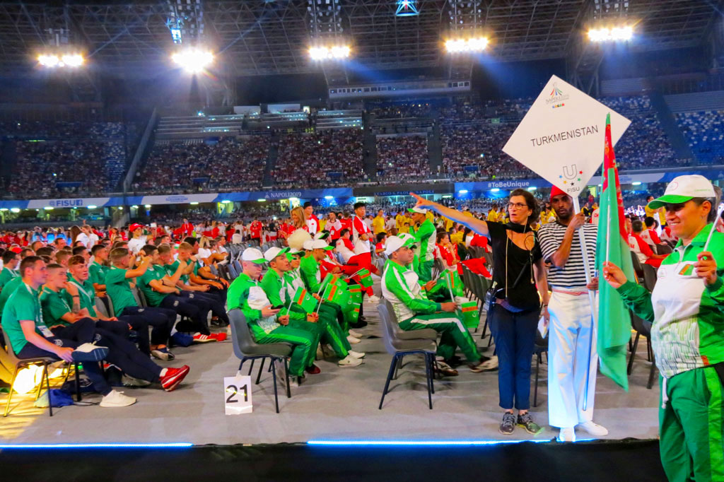 Turkmen national team participates in the opening of Summer Universiade 