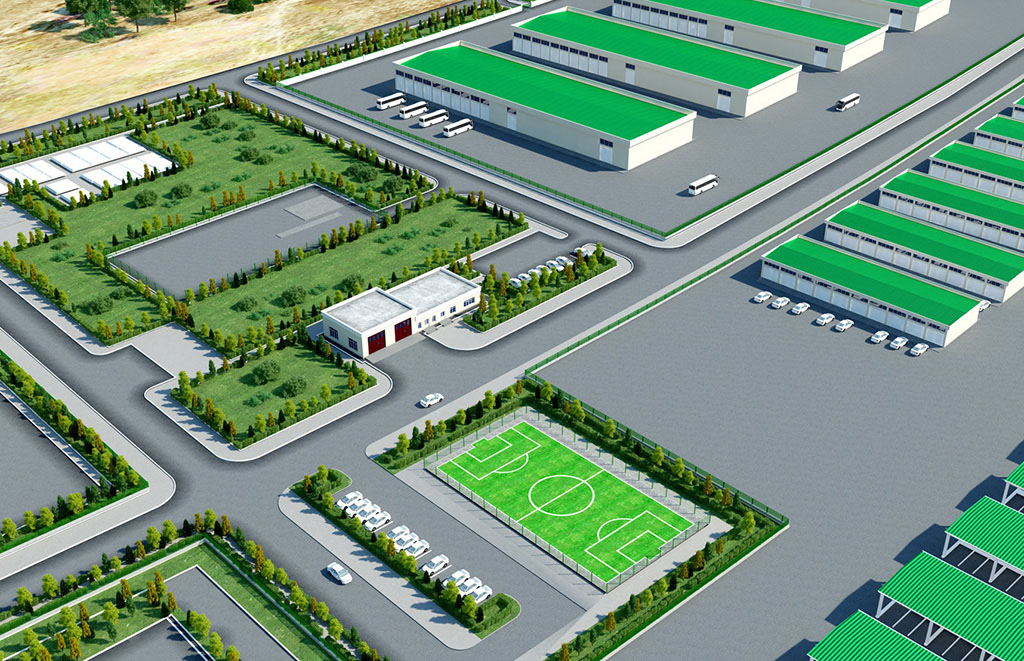 Modern vehicle centre is under construction in the north of the Turkmen capital 