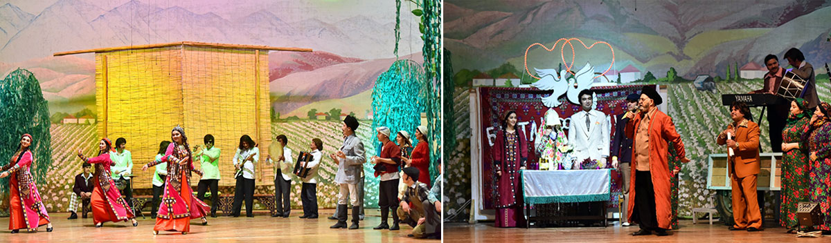 Magtumguly adyndaky sazly-drama teatrynyň döredijilik topary täze oýnuny türkmen toýuna bagyşlady