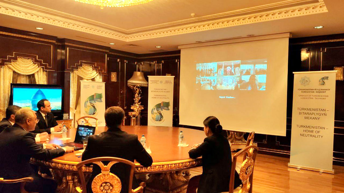 Diplomatic mission of Turkmenistan in Tashkent organizes video conference with representatives of Urgench University