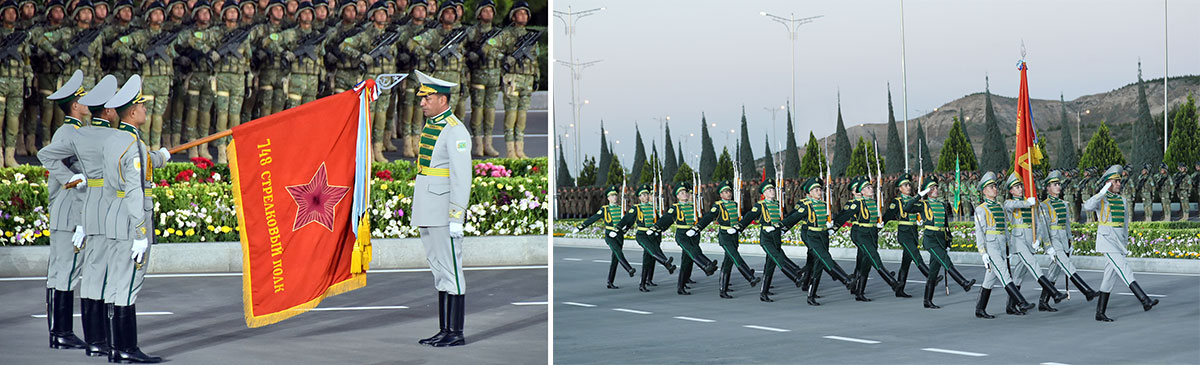 Events of occasion of the Great Victory: Combat flag of war time, military parade and march of immortal regiment