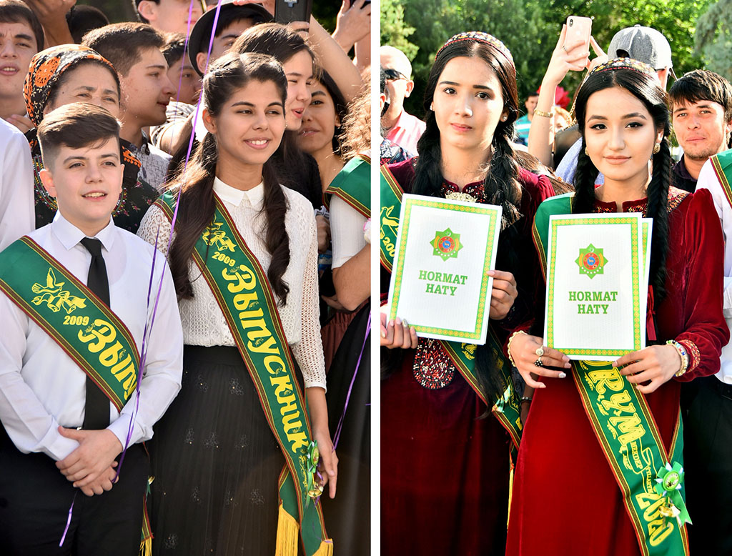 Türkmenistanyň mekdeplerinde «Soňky jaň» dabaralary geçirildi 