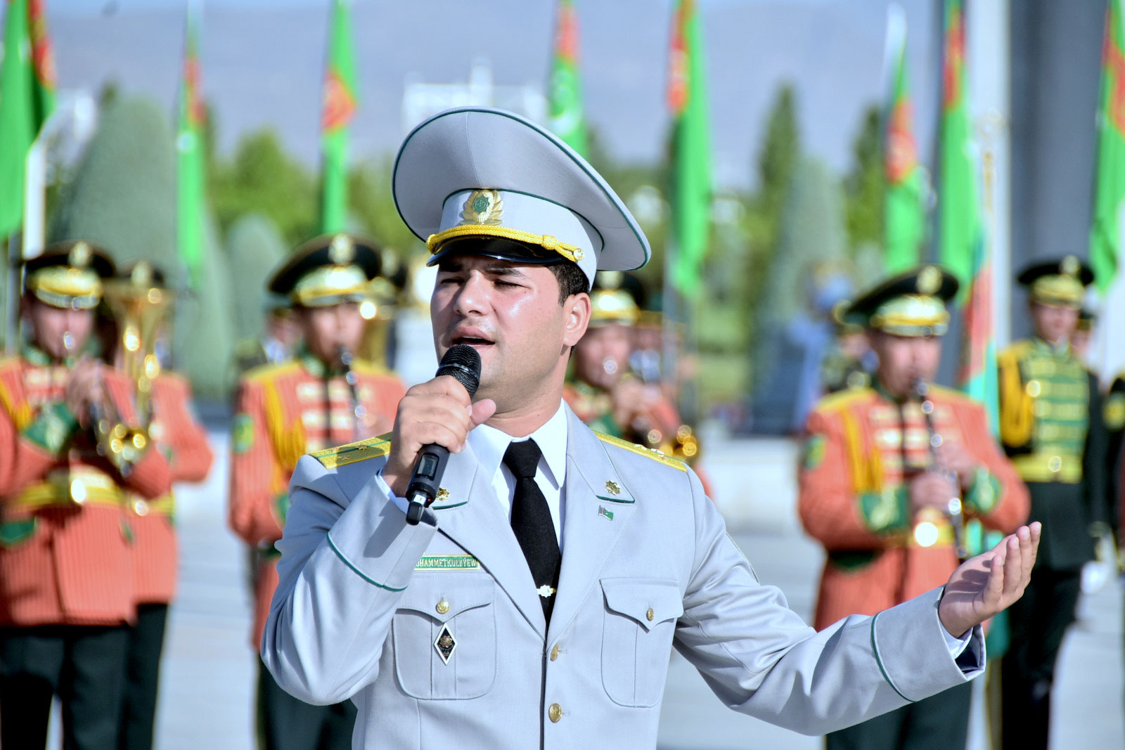 Military oath ceremony of young soldiers takes place