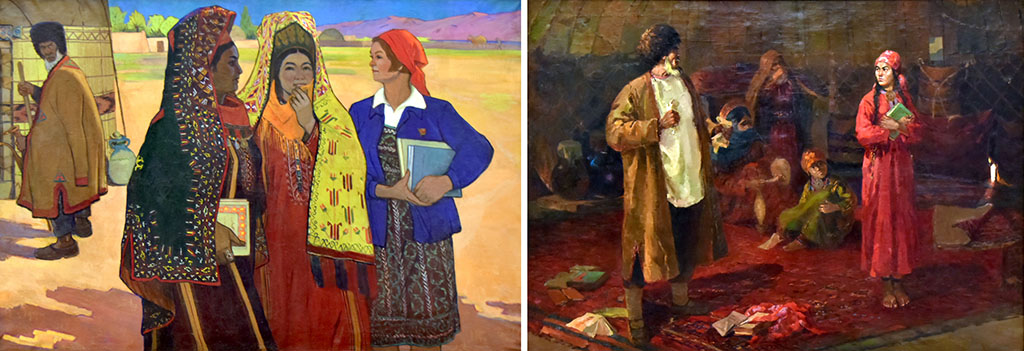 Şekillendiriş sungaty muzeýi okuw ýylynyň başlanmagyna bagyşlap žiwopis eserlerini görkezdi