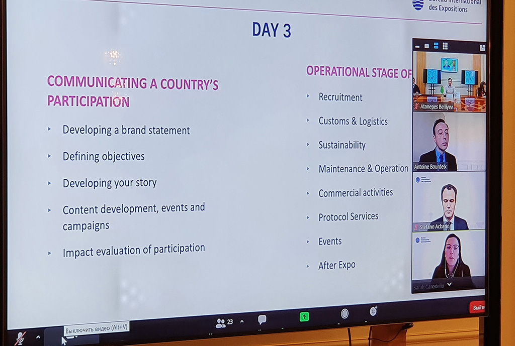 Bureau of International Expositions shares experience with colleagues from Turkmenistan