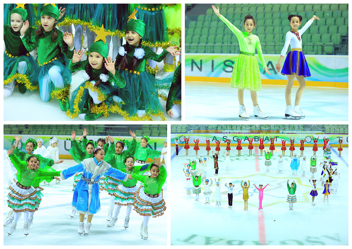 Turkmen Figure Skaters Give New-Year Exhibition Performances 