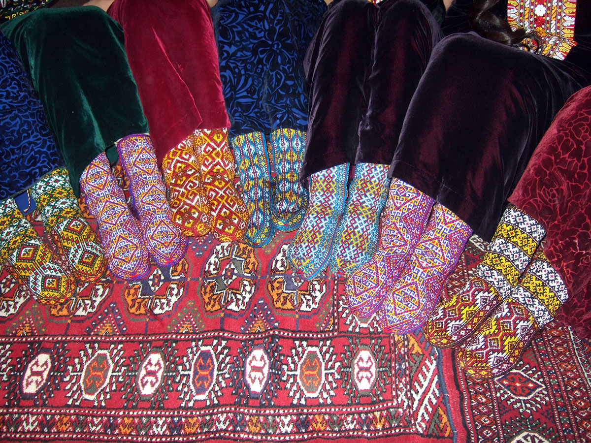Türkmenleriň örme joraplary